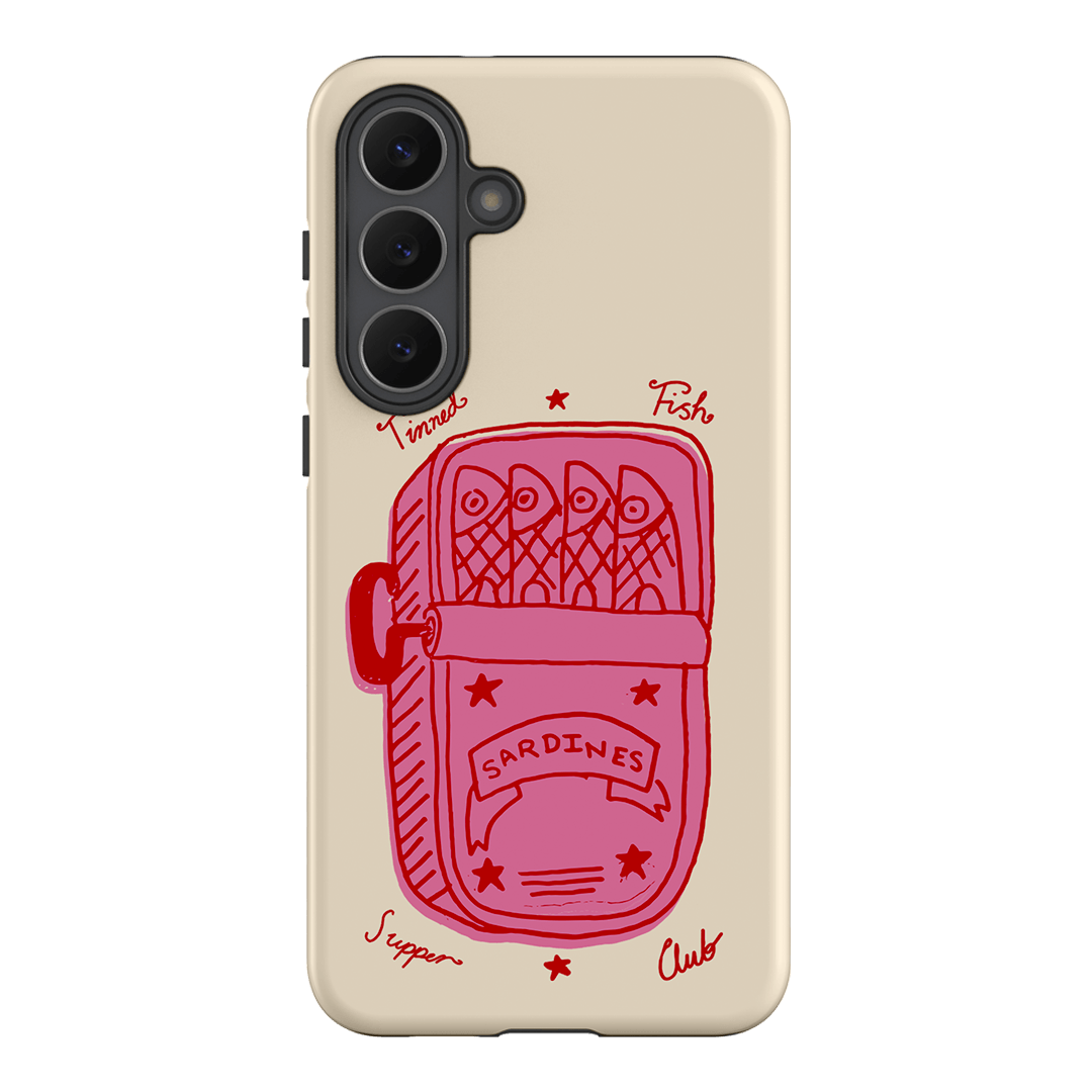 Sardine Social Red Printed Phone Cases Samsung Galaxy S25 FE / Armoured by The Dairy - The Dairy