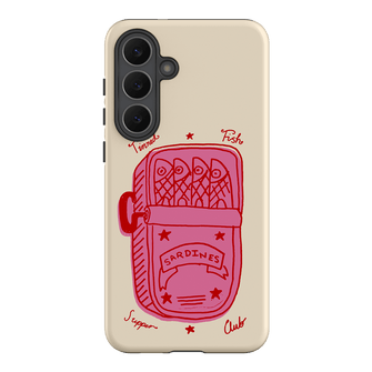 Sardine Social Red Printed Phone Cases Samsung Galaxy S25 FE / Armoured by The Dairy - The Dairy