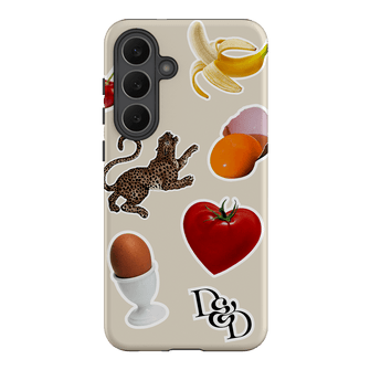 Sunday Stickers Cream Printed Phone Cases Samsung Galaxy S25 FE / Armoured by Desmond & Dempsey - The Dairy