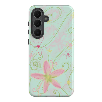 Swirl Blue Printed Phone Cases Samsung Galaxy S25 FE / Armoured by Kayla Carr - The Dairy