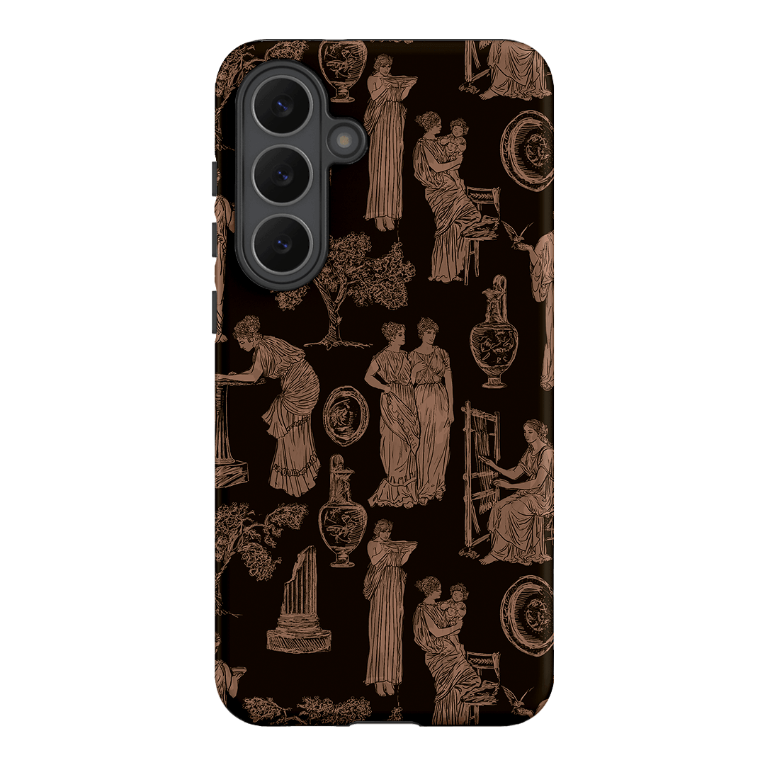 Symposium Burnt Umber Printed Phone Cases Samsung Galaxy S25 FE / Armoured by Veronica Tucker - The Dairy
