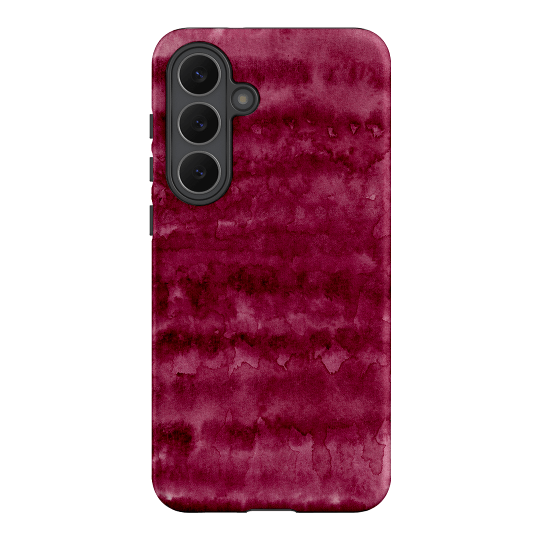 Watercolour Stripes Burgundy Printed Phone Cases Samsung Galaxy S25 FE / Armoured by The Dairy - The Dairy