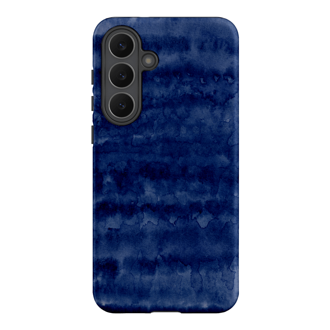 Watercolour Stripes Navy Printed Phone Cases Samsung Galaxy S25 FE / Armoured by The Dairy - The Dairy