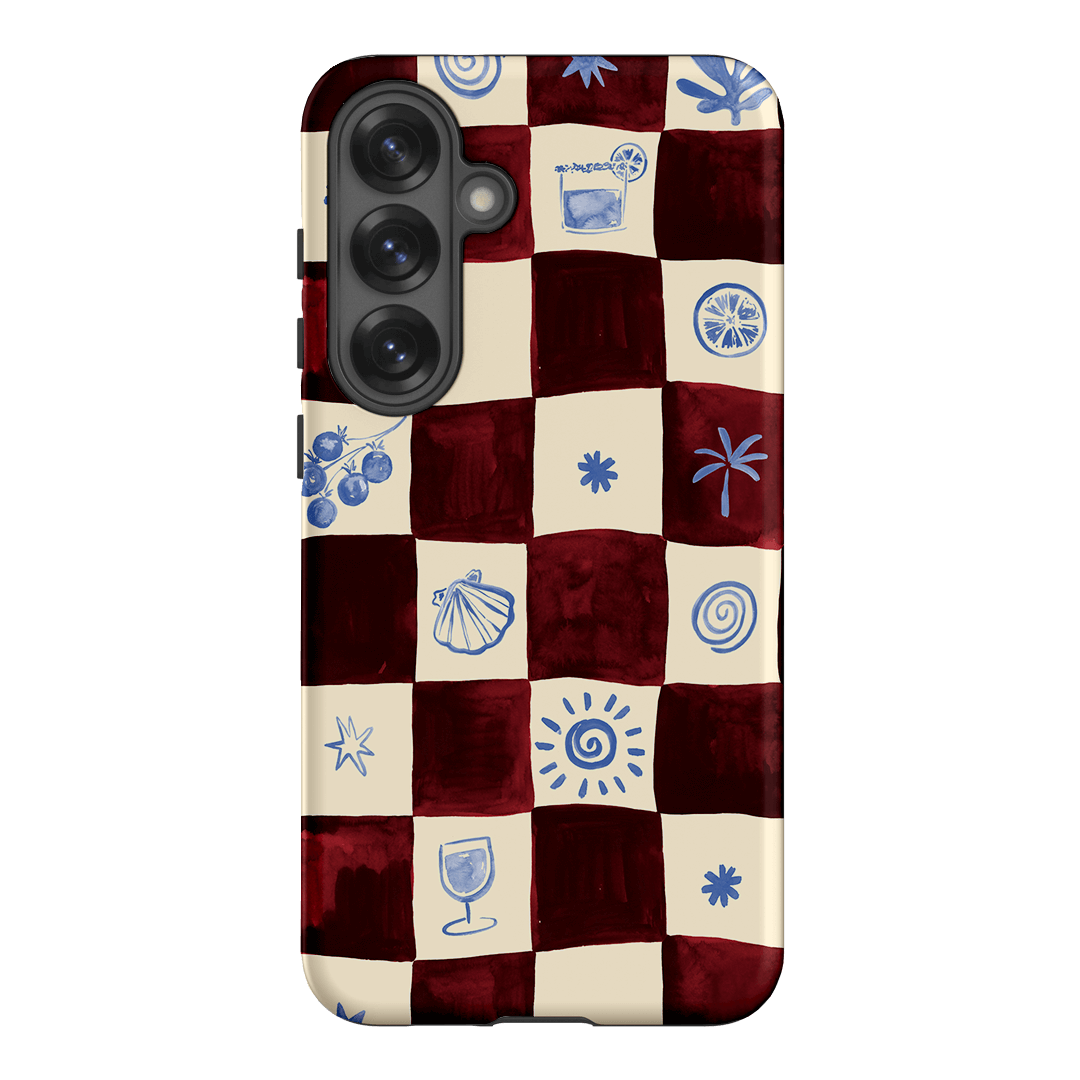 Afternoon Mezze Maroon Printed Phone Cases Samsung Galaxy S25 Plus / Armoured by Charlie Taylor - The Dairy