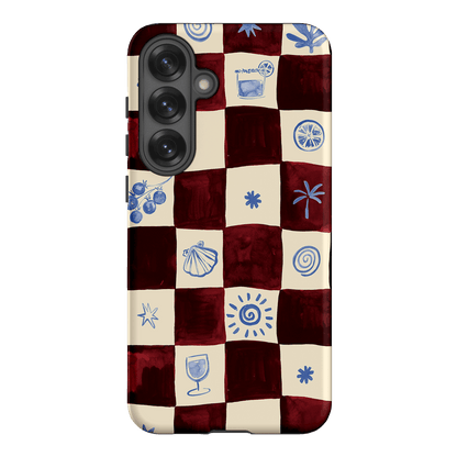Afternoon Mezze Maroon Printed Phone Cases Samsung Galaxy S25 Plus / Armoured by Charlie Taylor - The Dairy