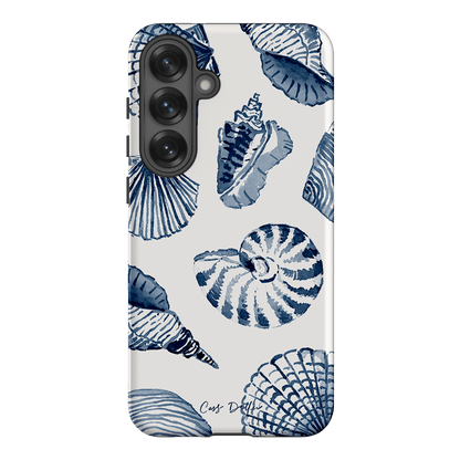 Blue Shells Printed Phone Cases Samsung Galaxy S25 Plus / Armoured by Cass Deller - The Dairy