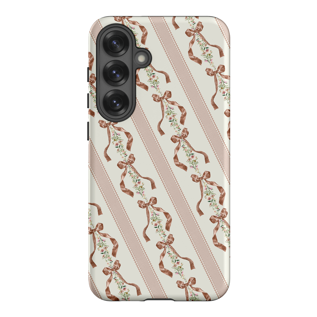 Bow Stripe Printed Phone Cases Samsung Galaxy S25 Plus / Armoured by Veronica Tucker - The Dairy