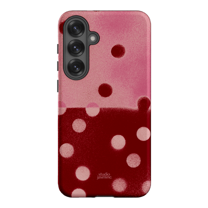 Cherry Polka Dot Printed Phone Cases Samsung Galaxy S25 Plus / Armoured by Jasmine Dowling - The Dairy