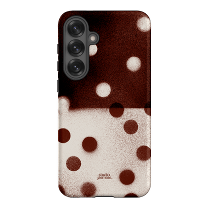 Espresso Polka Dot Printed Phone Cases Samsung Galaxy S25 Plus / Armoured by Jasmine Dowling - The Dairy