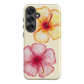 Hibiscus Flower Yellow Printed Phone Cases Samsung Galaxy S25 Plus / Armoured by BG. Studio - The Dairy