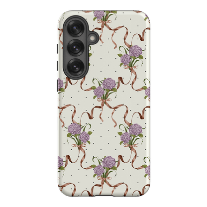 Hydrangea Ribbon Printed Phone Cases Samsung Galaxy S25 Plus / Armoured by Veronica Tucker - The Dairy