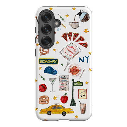 NYC White Printed Phone Cases Samsung Galaxy S25 Plus / Armoured by BG. Studio - The Dairy