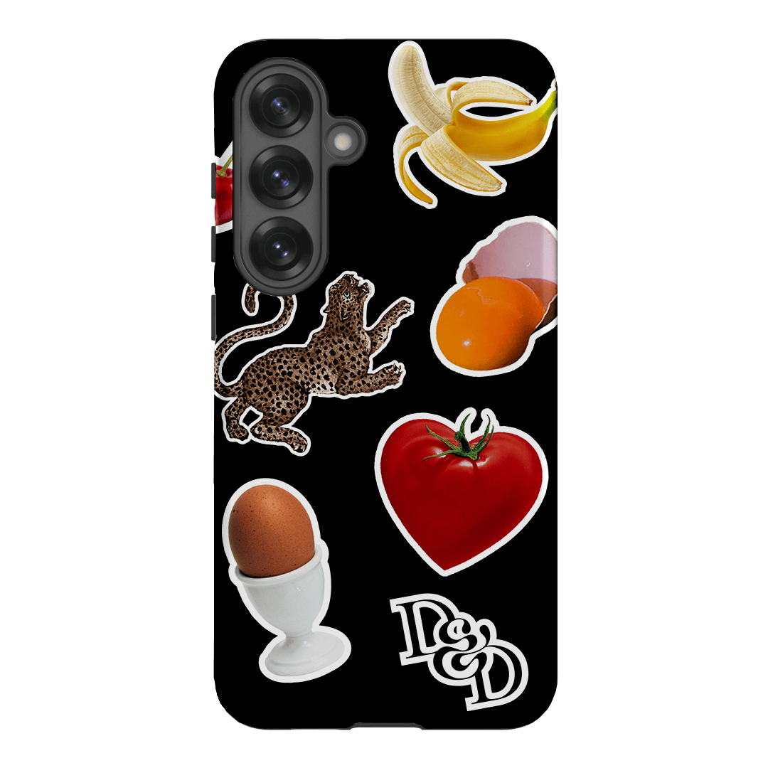 Sunday Stickers Black Printed Phone Cases Samsung Galaxy S25 Plus / Armoured by Desmond & Dempsey - The Dairy