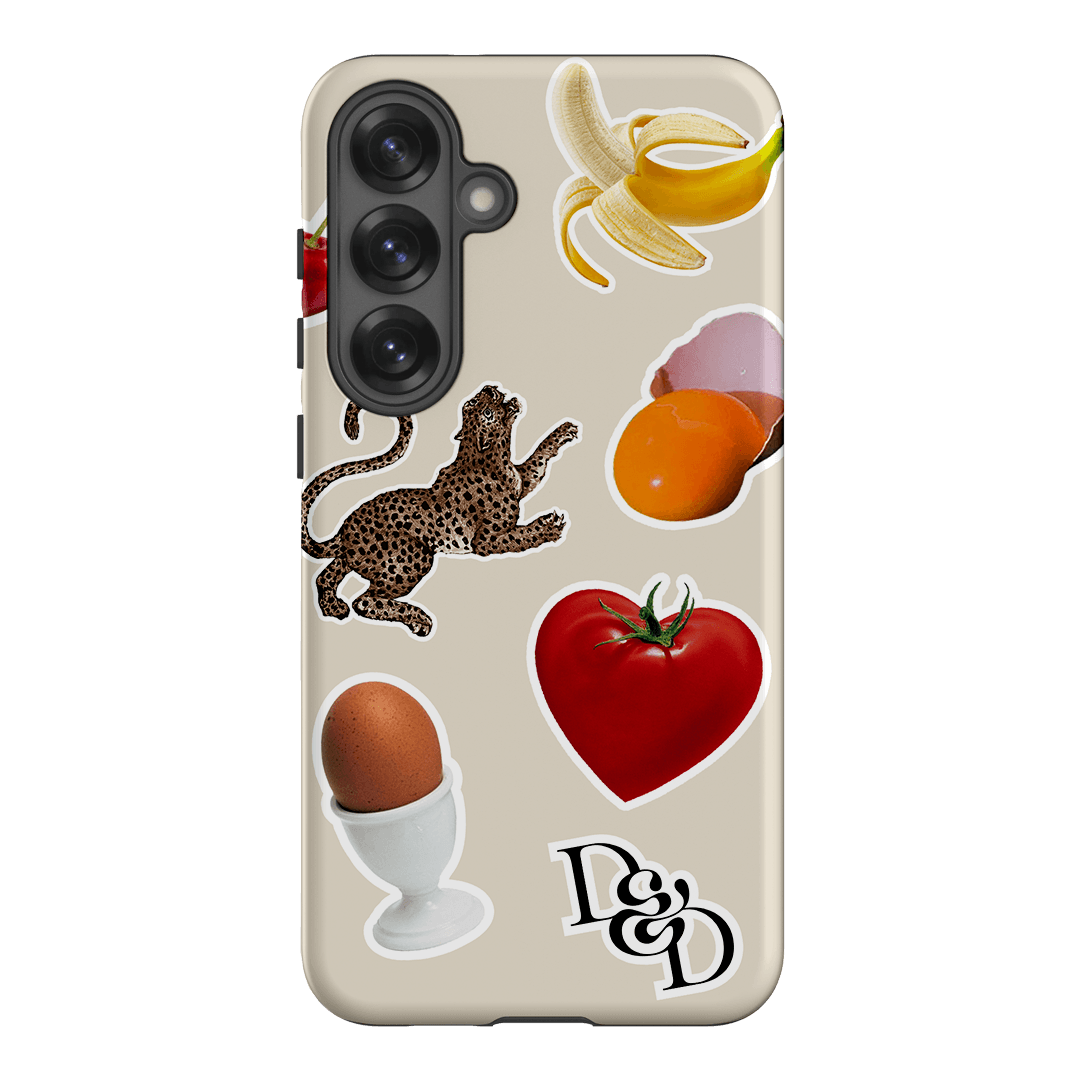 Sunday Stickers Cream Printed Phone Cases Samsung Galaxy S25 Plus / Armoured by Desmond & Dempsey - The Dairy