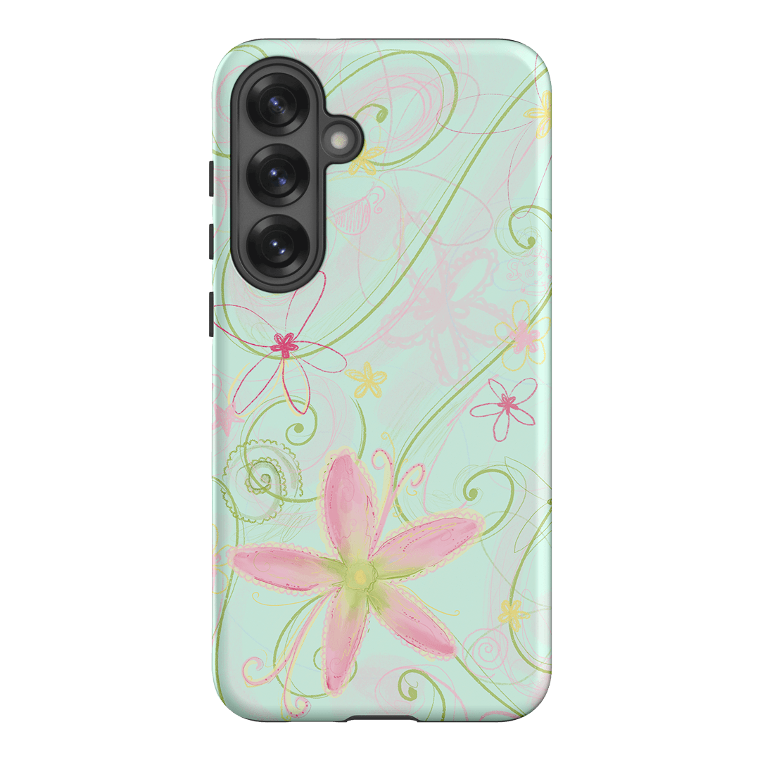 Swirl Blue Printed Phone Cases Samsung Galaxy S25 Plus / Armoured by Kayla Carr - The Dairy