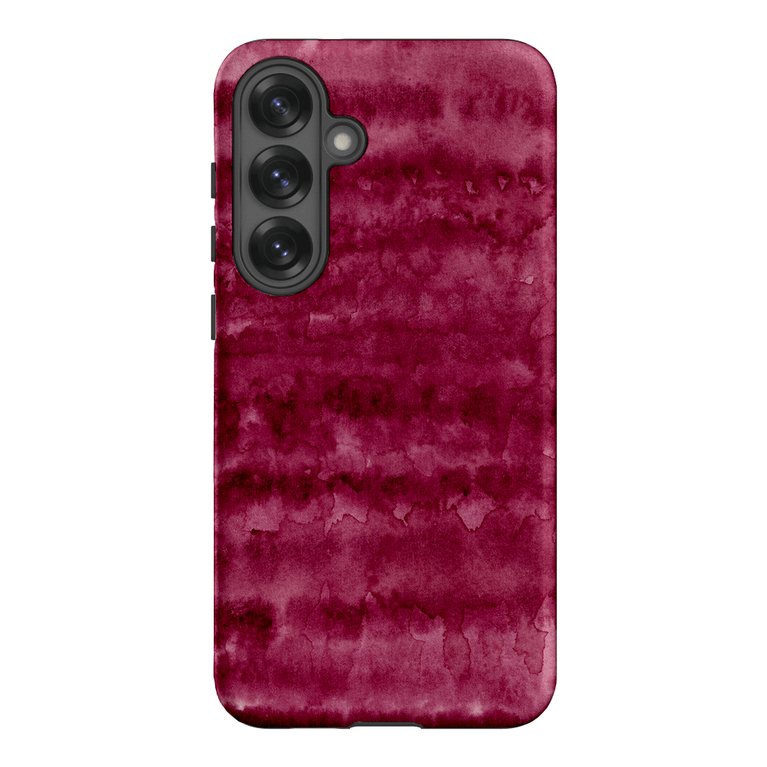 Watercolour Stripes Burgundy Printed Phone Cases Samsung Galaxy S25 Plus / Armoured by The Dairy - The Dairy