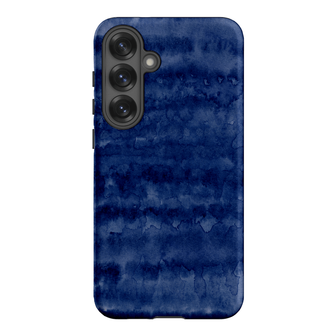 Watercolour Stripes Navy Printed Phone Cases Samsung Galaxy S25 Plus / Armoured by The Dairy - The Dairy