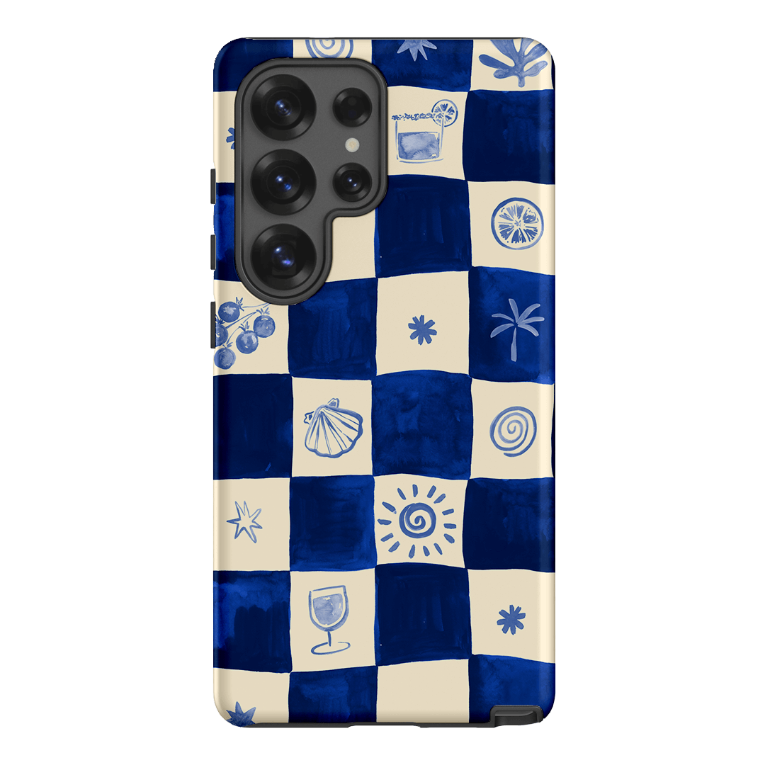 Afternoon Mezze Azure Printed Phone Cases Samsung Galaxy S25 Ultra / Armoured by Charlie Taylor - The Dairy