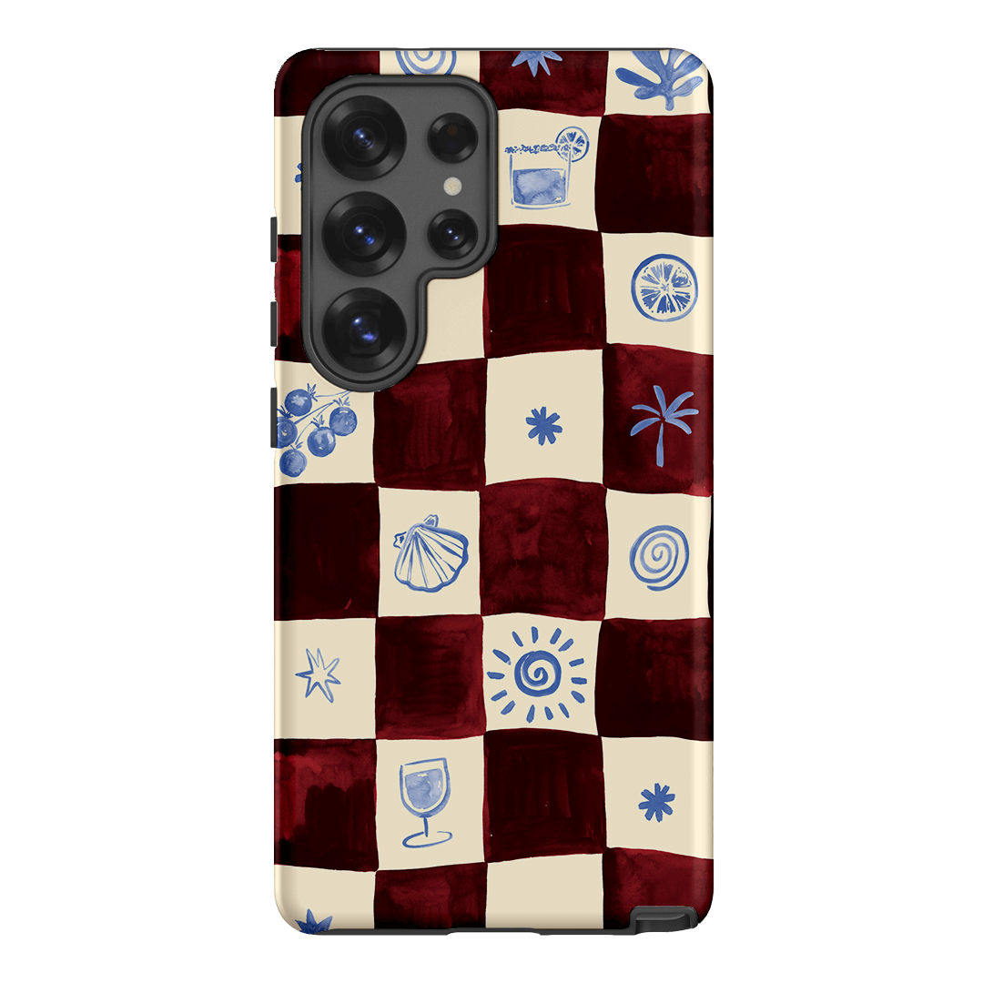 Afternoon Mezze Maroon Printed Phone Cases Samsung Galaxy S25 Ultra / Armoured by Charlie Taylor - The Dairy