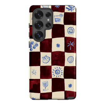 Afternoon Mezze Maroon Printed Phone Cases Samsung Galaxy S25 Ultra / Armoured by Charlie Taylor - The Dairy