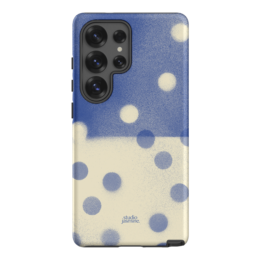 Bleu Polka Dot Printed Phone Cases Samsung Galaxy S25 Ultra / Armoured by Jasmine Dowling - The Dairy
