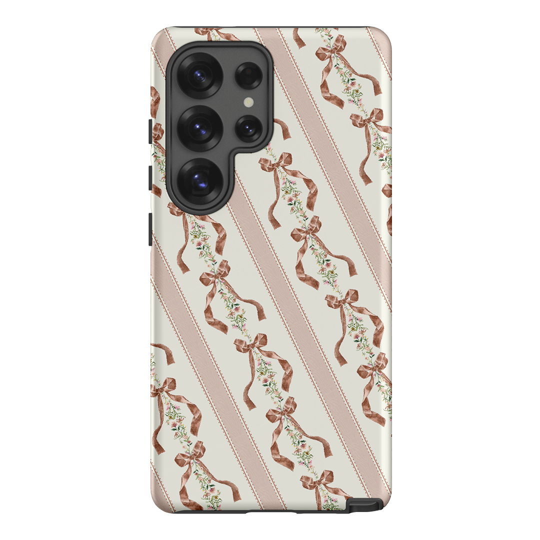Bow Stripe Printed Phone Cases Samsung Galaxy S25 Ultra / Armoured by Veronica Tucker - The Dairy