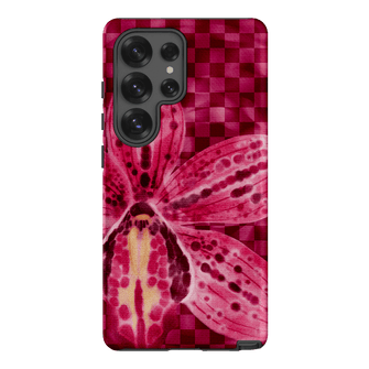 Check Orchid Printed Phone Cases Samsung Galaxy S25 Ultra / Armoured by Sally Hungerford - The Dairy