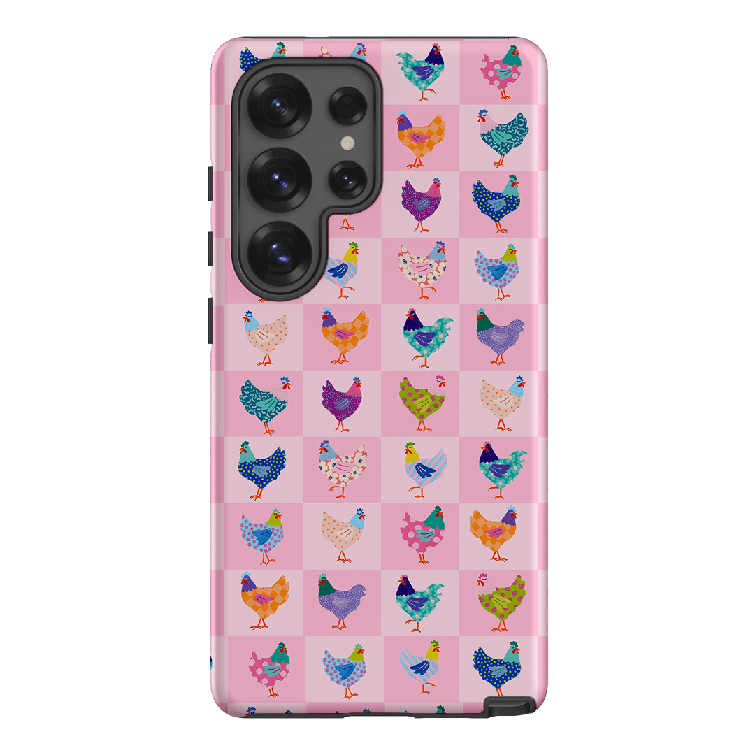 Checkered Chickens Printed Phone Cases Samsung Galaxy S25 Ultra / Armoured by Kayla Henley - The Dairy