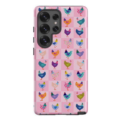 Checkered Chickens Printed Phone Cases Samsung Galaxy S25 Ultra / Armoured by Kayla Henley - The Dairy