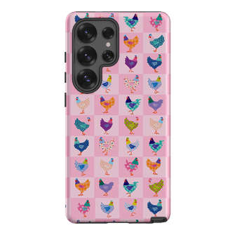 Checkered Chickens Printed Phone Cases Samsung Galaxy S25 Ultra / Armoured by Kayla Henley - The Dairy