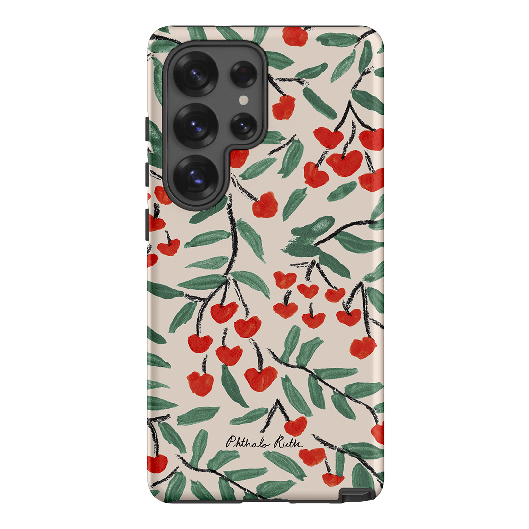 Cherry Love Printed Phone Cases Samsung Galaxy S25 Ultra / Armoured by Phthalo Ruth - The Dairy