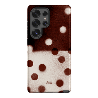 Espresso Polka Dot Printed Phone Cases Samsung Galaxy S25 Ultra / Armoured by Jasmine Dowling - The Dairy
