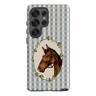 Gingham Horse Printed Phone Cases Samsung Galaxy S25 Ultra / Armoured by Kasiags Art - The Dairy
