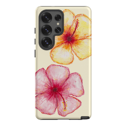 Hibiscus Flower Yellow Printed Phone Cases Samsung Galaxy S25 Ultra / Armoured by BG. Studio - The Dairy