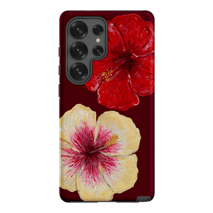 Hibiscus Flower Printed Phone Cases Samsung Galaxy S25 Ultra / Armoured by BG. Studio - The Dairy