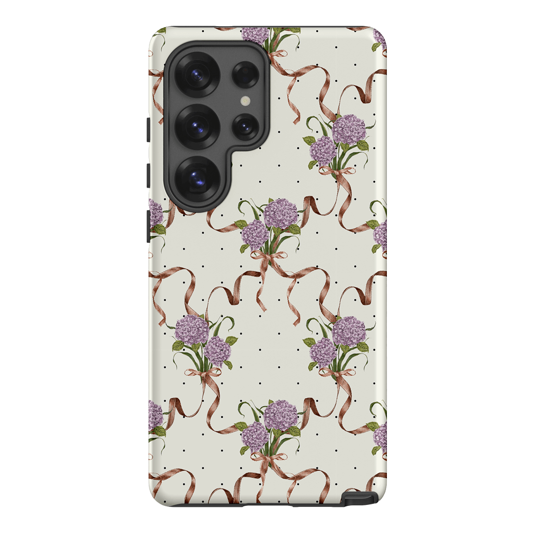 Hydrangea Ribbon Printed Phone Cases Samsung Galaxy S25 Ultra / Armoured by Veronica Tucker - The Dairy