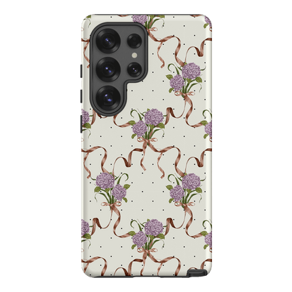 Hydrangea Ribbon Printed Phone Cases Samsung Galaxy S25 Ultra / Armoured by Veronica Tucker - The Dairy