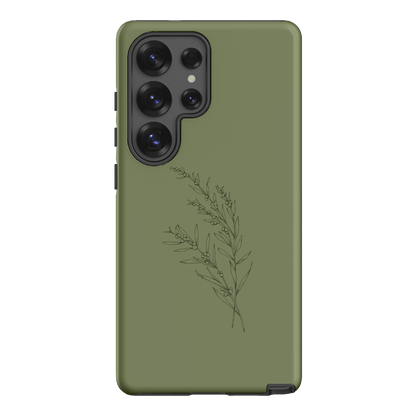 Khaki Wattle Printed Phone Cases Samsung Galaxy S25 Ultra / Armoured by Typoflora - The Dairy