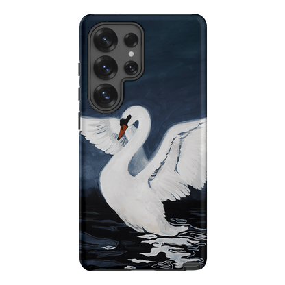 Midnight Swan Printed Phone Cases Samsung Galaxy S25 Ultra / Armoured by Lisa Hu - The Dairy