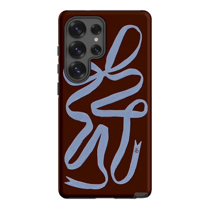 Mocha Ribbon Printed Phone Cases Samsung Galaxy S25 Ultra / Armoured by Jasmine Dowling - The Dairy