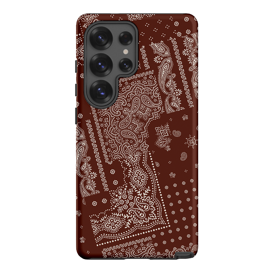Paisley Cinnamon Printed Phone Cases Samsung Galaxy S25 Ultra / Armoured by The Dairy - The Dairy