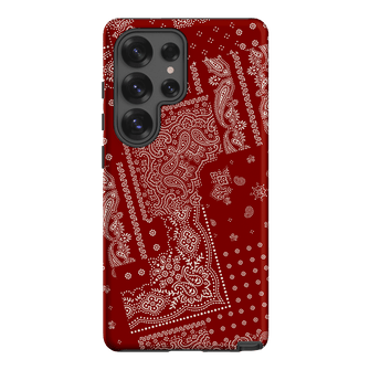 Paisley Crimson Printed Phone Cases Samsung Galaxy S25 Ultra / Armoured by The Dairy - The Dairy
