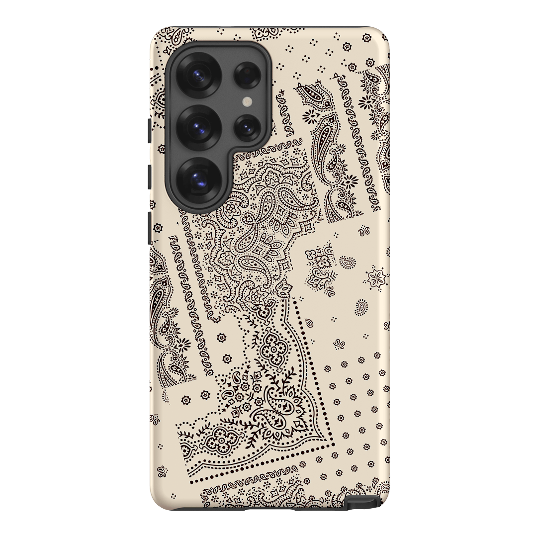 Paisley Ecru Printed Phone Cases Samsung Galaxy S25 Ultra / Armoured by The Dairy - The Dairy