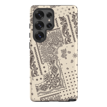 Paisley Ecru Printed Phone Cases Samsung Galaxy S25 Ultra / Armoured by The Dairy - The Dairy