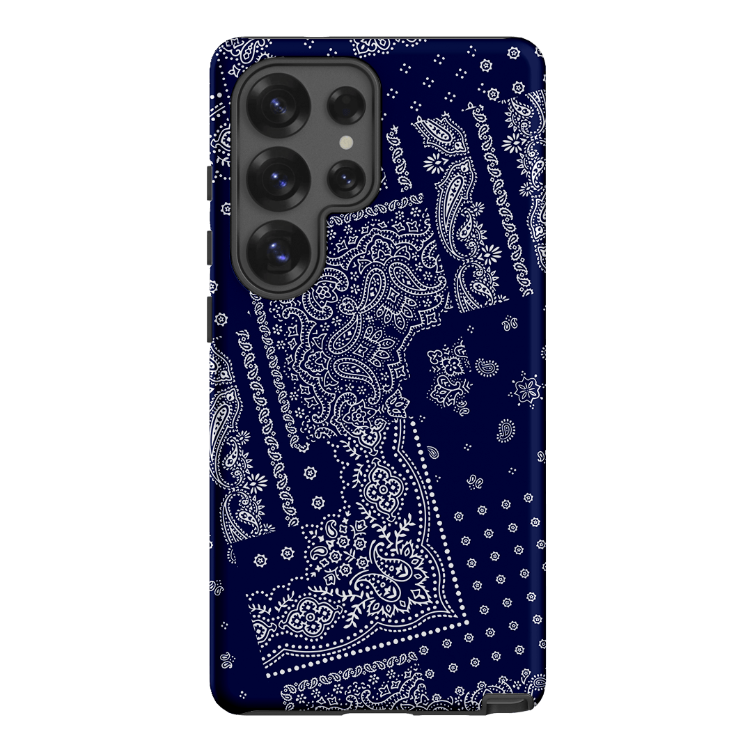 Paisley Indigo Printed Phone Cases Samsung Galaxy S25 Ultra / Armoured by The Dairy - The Dairy