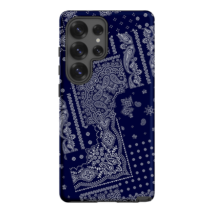 Paisley Indigo Printed Phone Cases Samsung Galaxy S25 Ultra / Armoured by The Dairy - The Dairy