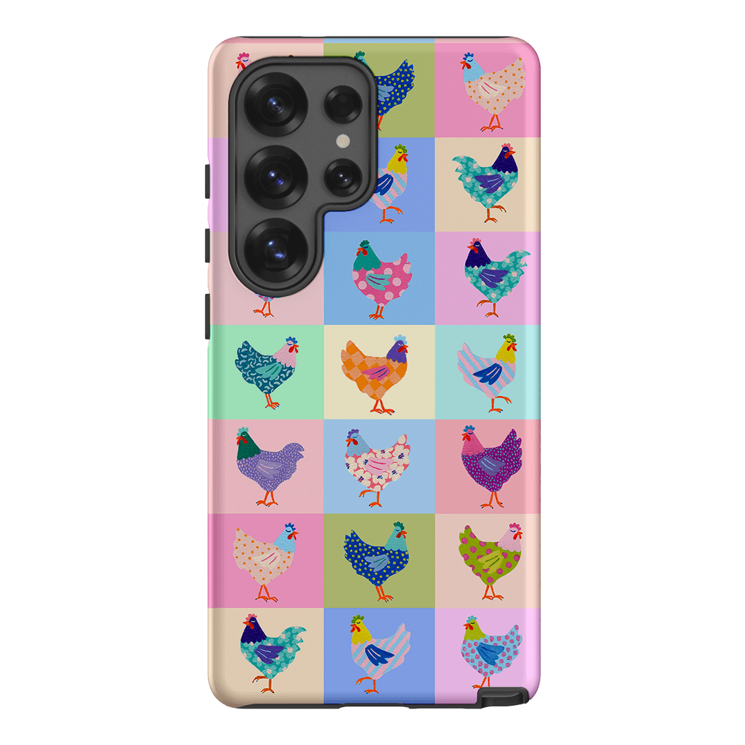 Pastel Chickens Printed Phone Cases Samsung Galaxy S25 Ultra / Armoured by Kayla Henley - The Dairy