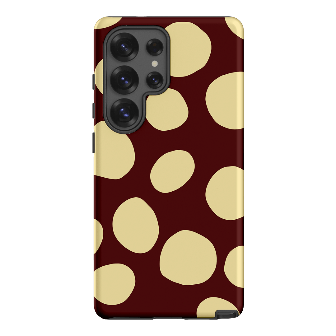 Pebbles Burgundy Butter Printed Phone Cases Samsung Galaxy S25 Ultra / Armoured by Veronica Tucker - The Dairy