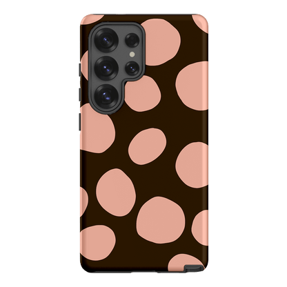Pebbles Chocolate Pink Printed Phone Cases Samsung Galaxy S25 Ultra / Armoured by Veronica Tucker - The Dairy