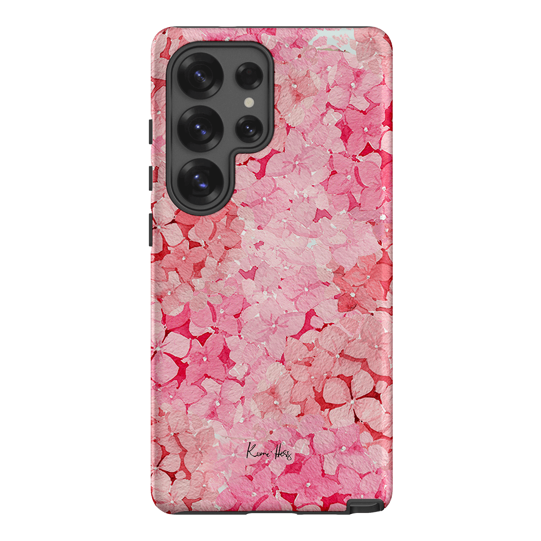 Hydrangea Pink Printed Phone Cases Samsung Galaxy S25 Ultra / Armoured by Kerrie Hess - The Dairy